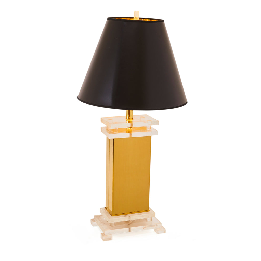 Gold & Glass Table Lamp