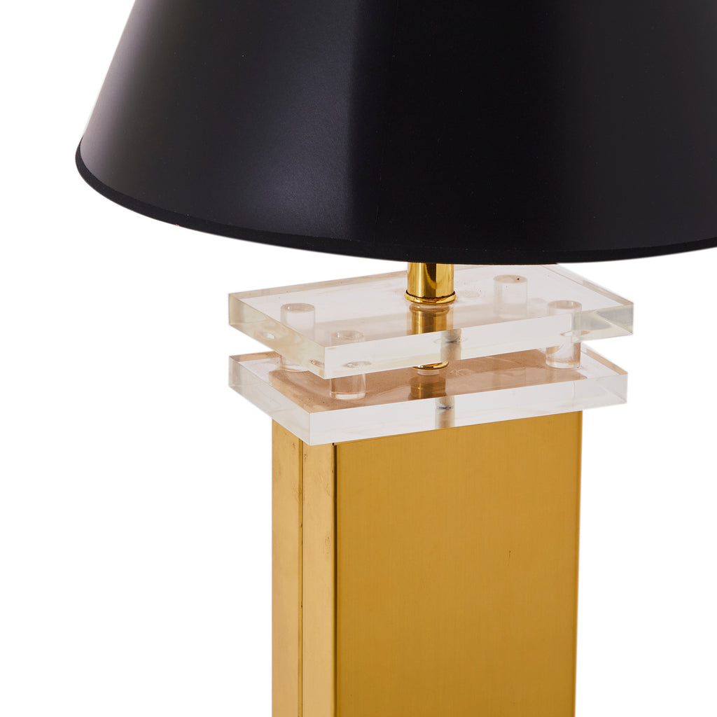 Gold & Glass Table Lamp
