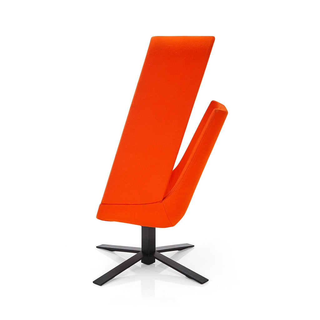 Orange Felt Swivel Chair