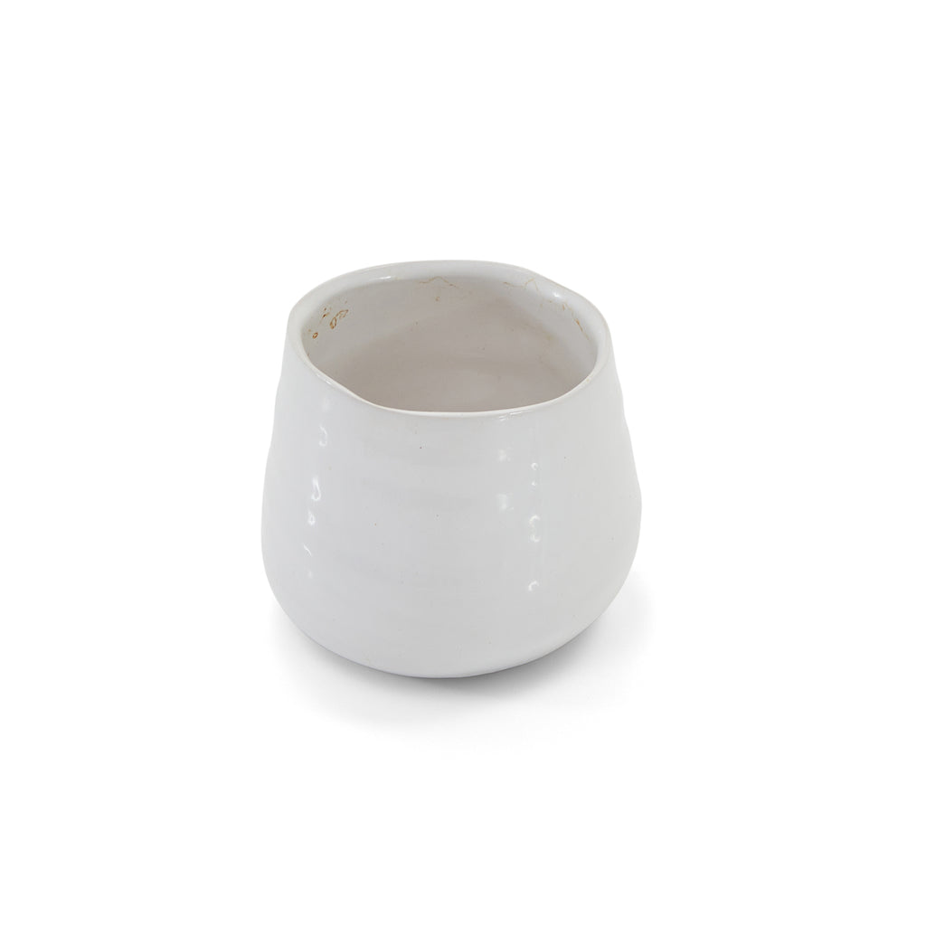 White Handmade Ceramic Cup (A+D)