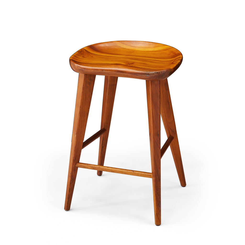 Smooth Wood Tractor Stool