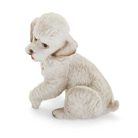 White Ceramic Dog Statue