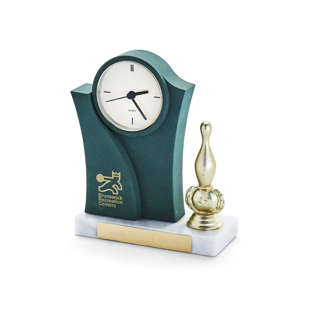 Brunswick Bowling Trophy Clock