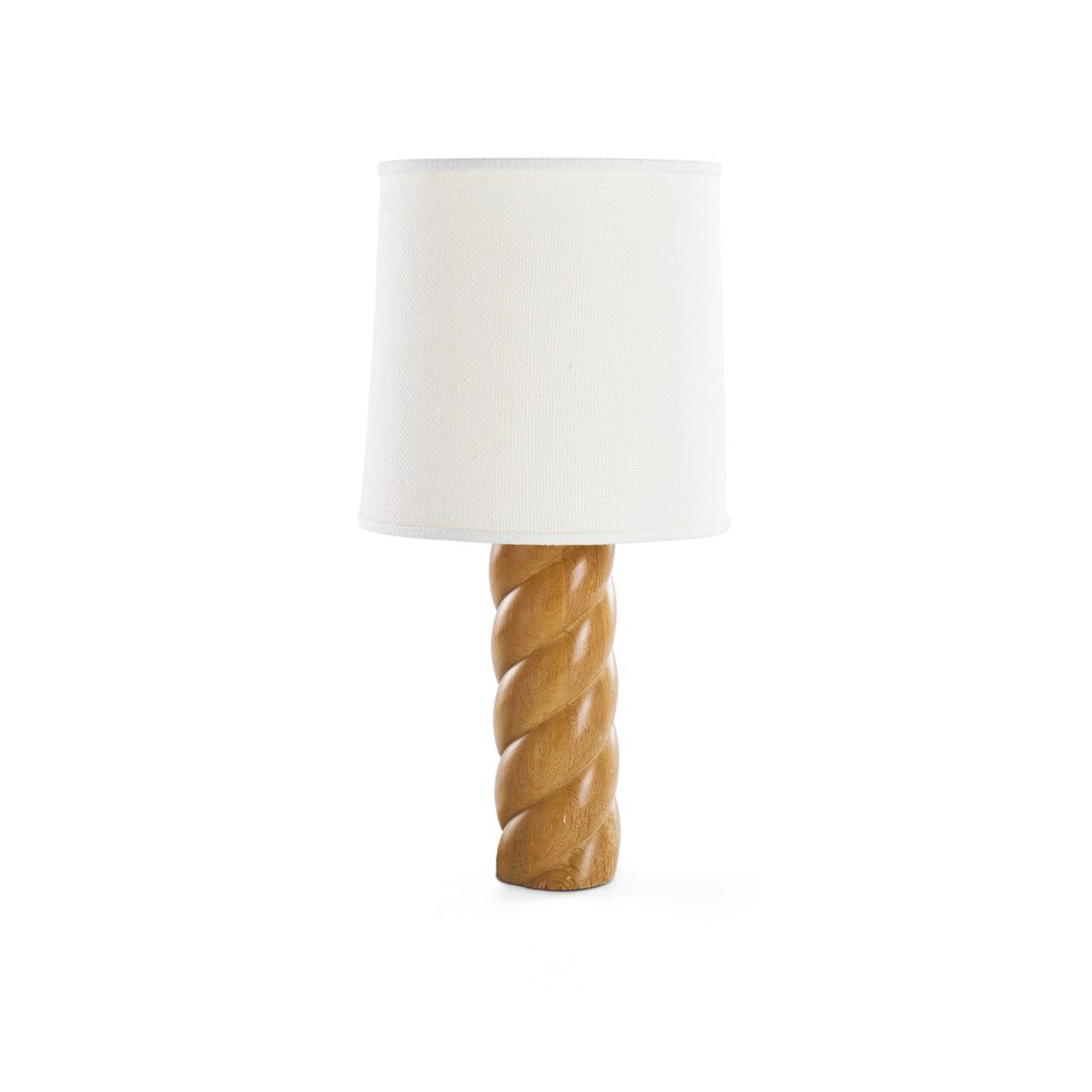 Spiral Wood Rope Table Lamp