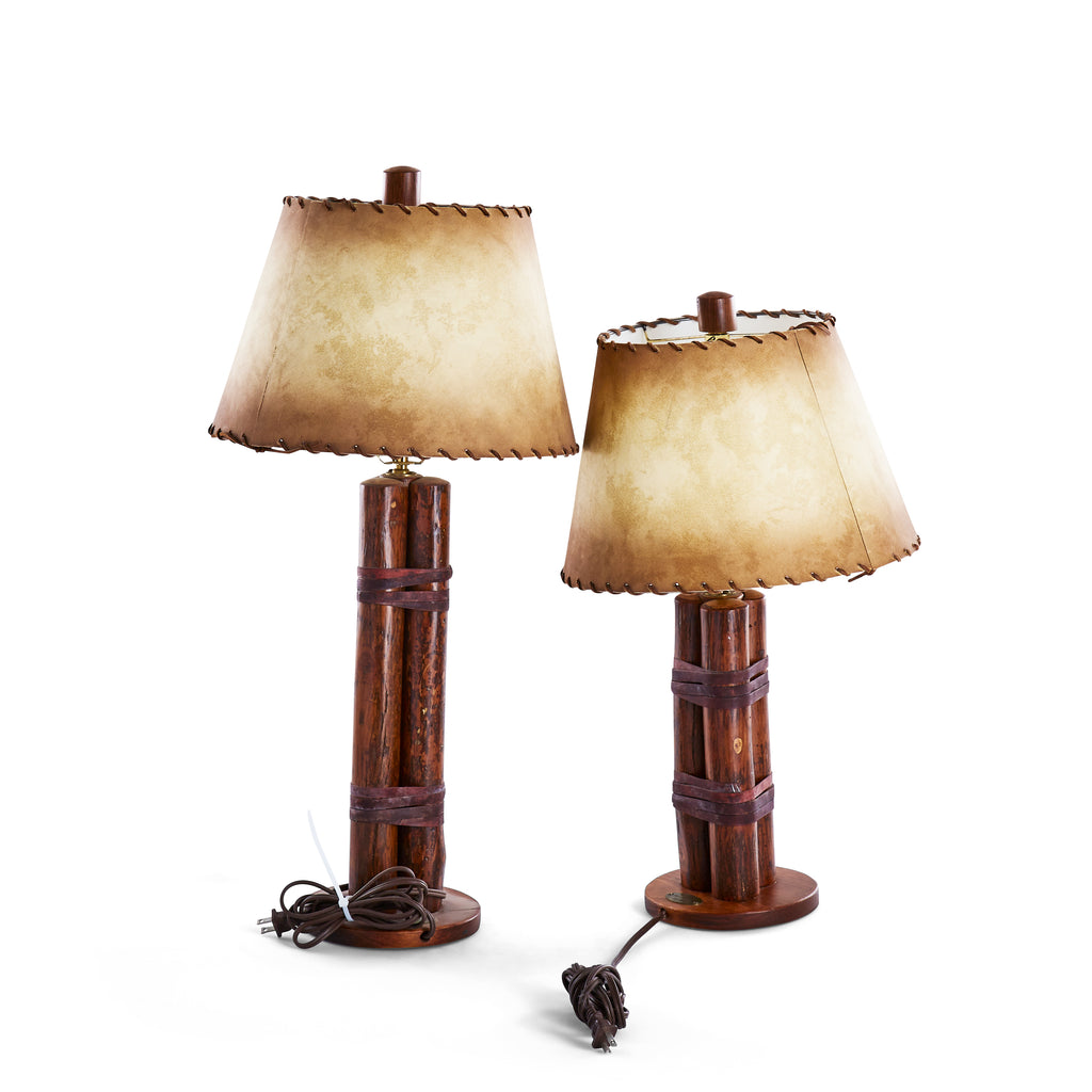 Hickory Cabin Log Table Lamp
