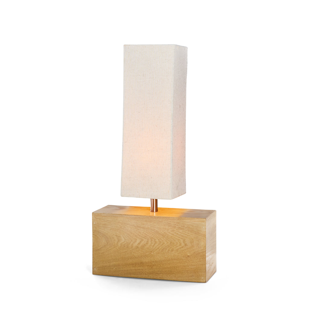 Wood Block Table Lamp