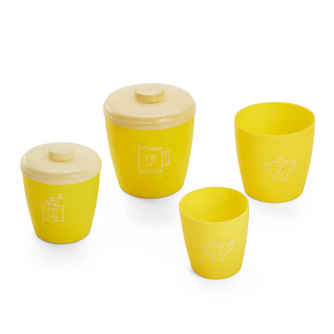 Yellow Plastic Kitchen Storage Container