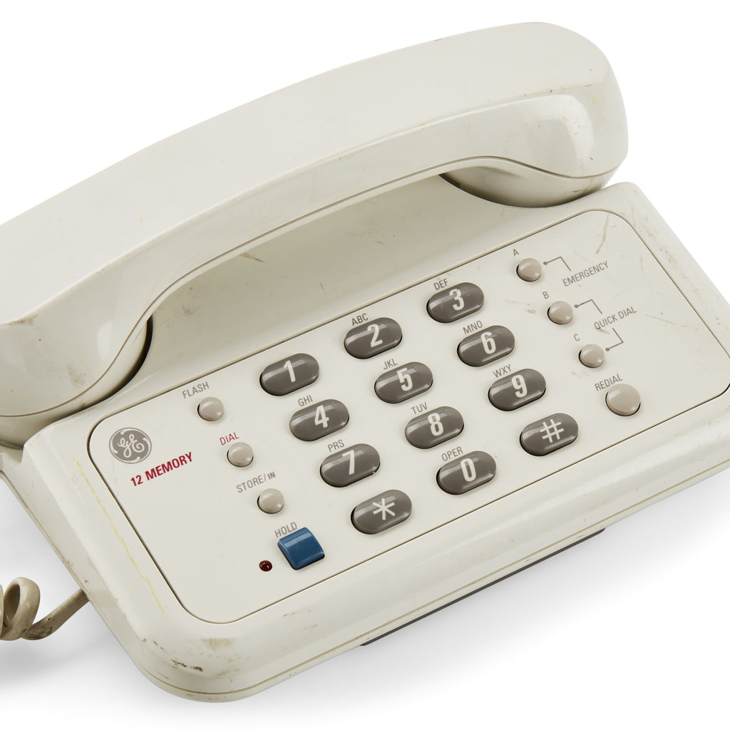 Vintage white telephone