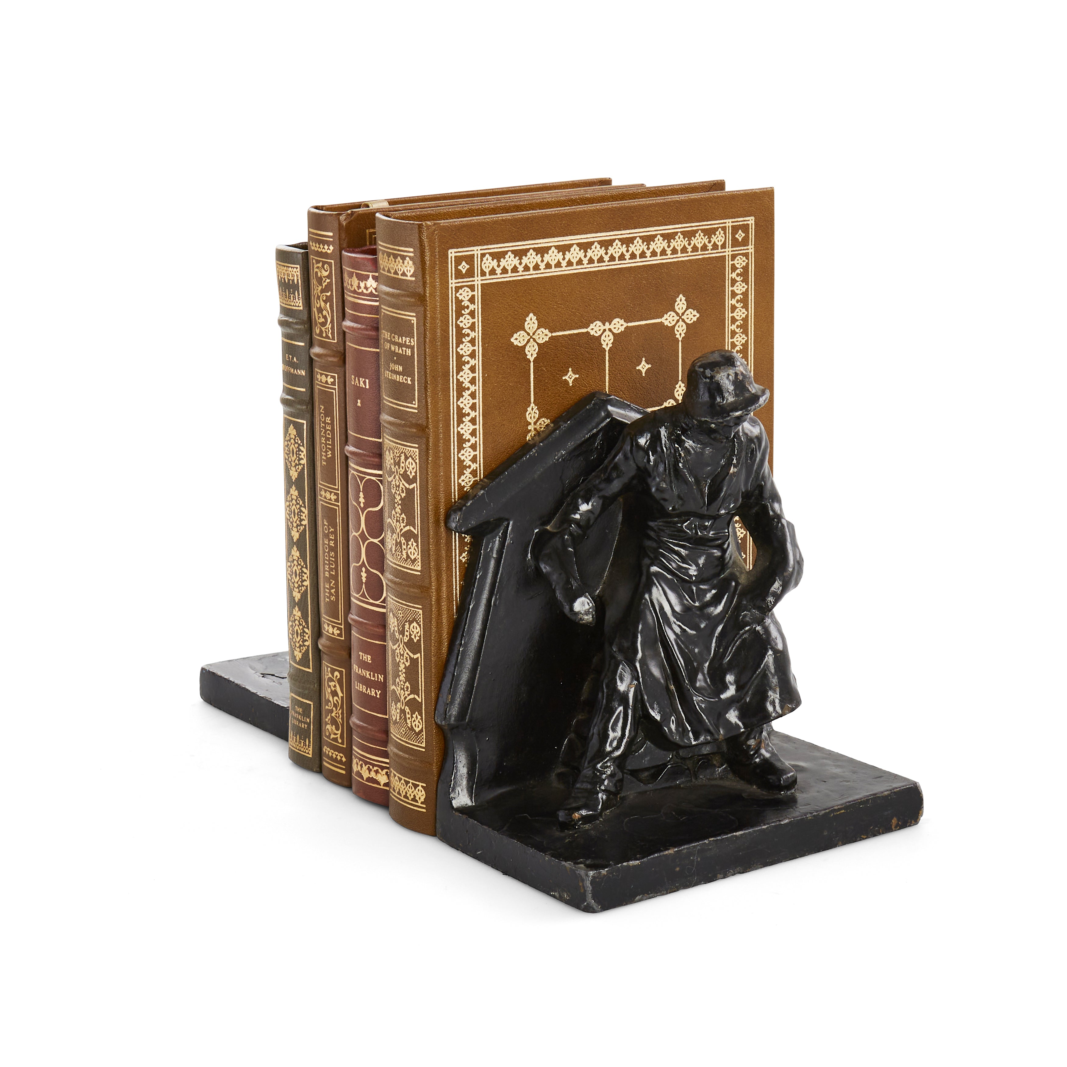 Man Bookend Black Metal Bookends with Man - Gil & Roy Props