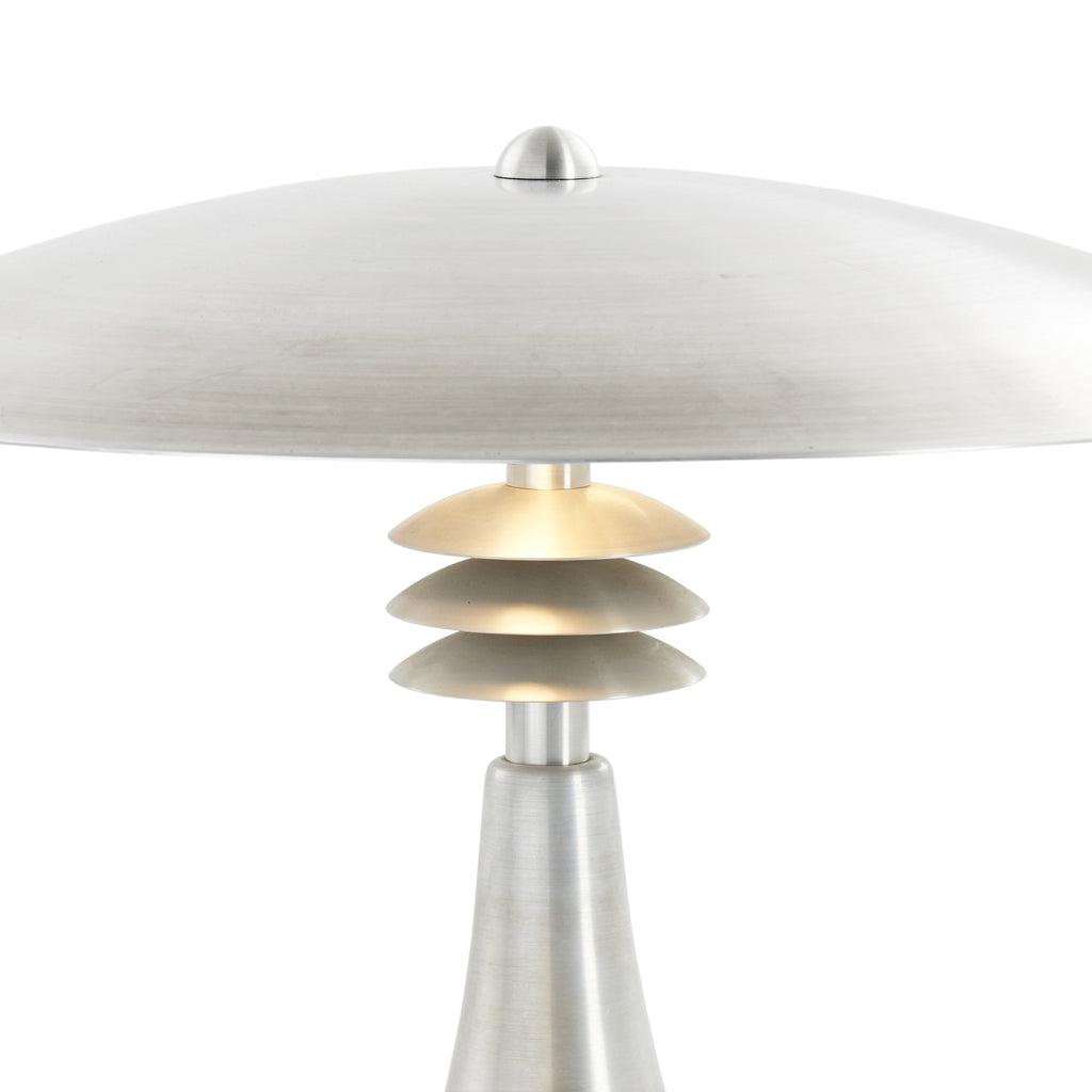 Brushed Silver Aluminum Table Lamp