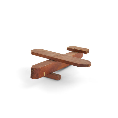 Wooden Folk Art Airplane Toy (A+D)
