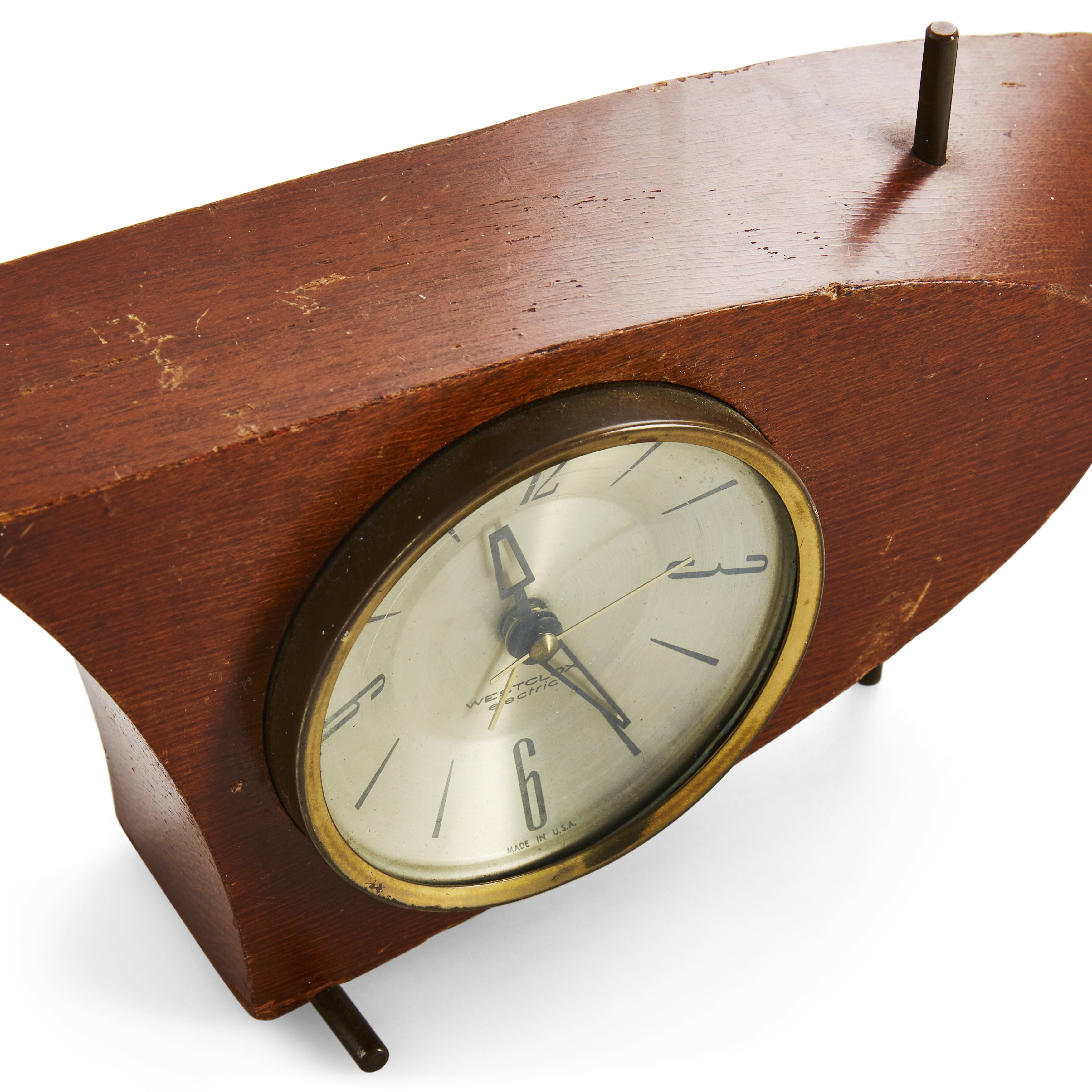 Wooden Curved Westclox Clock - Gil & Roy Props