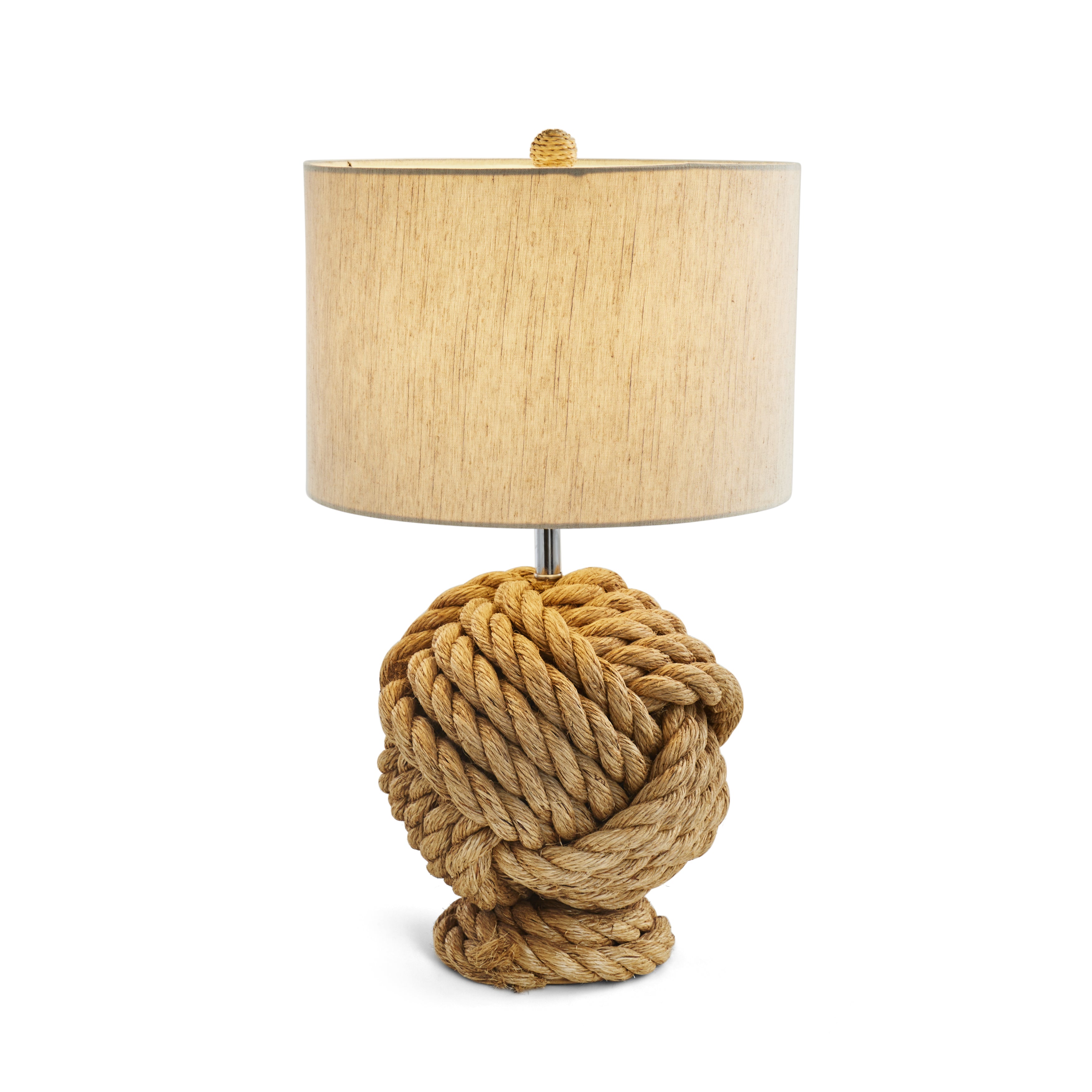 Cotton Rope Table Lamp Rope Ball Table Lamp - Gil & Roy Props
