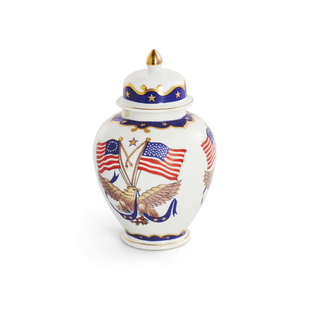 American Flag and Eagle Patriotic Jar