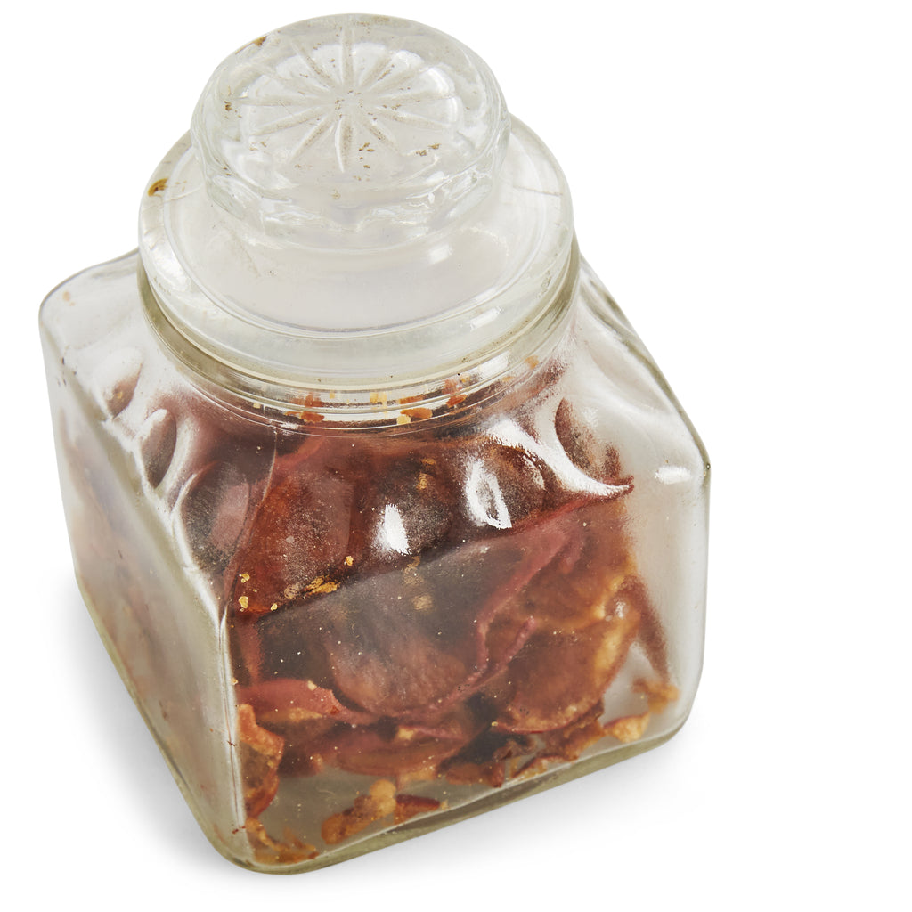 Small Glass Jar with Dried Fruit