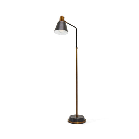 Black and Brass Floor Lamp
