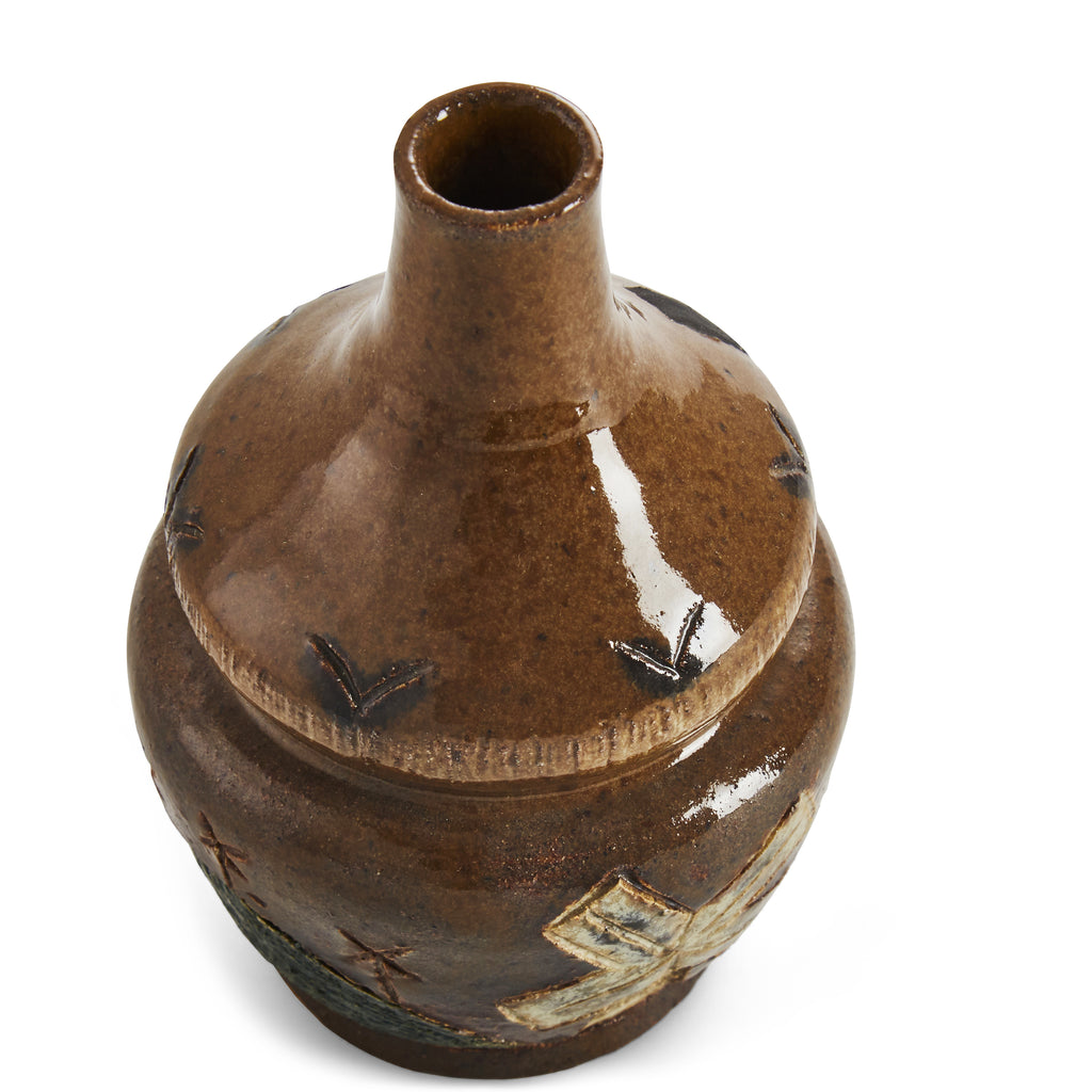 Small Brown Decor Vase