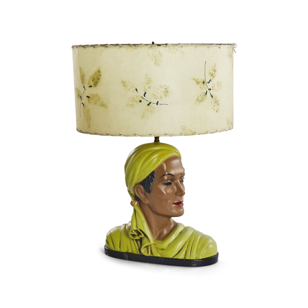 Green Headdress Man Table Lamp