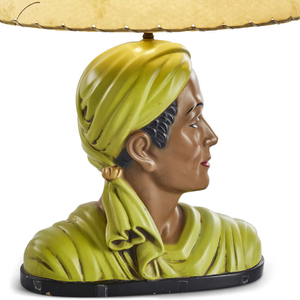 Green Headdress Man Table Lamp