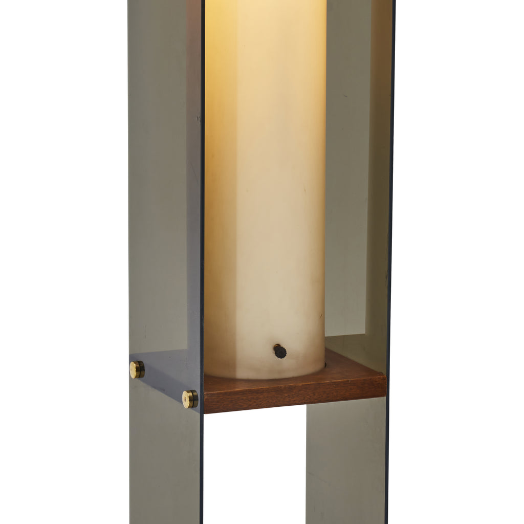 Smoked Acrylic Pillar Floor Lamp