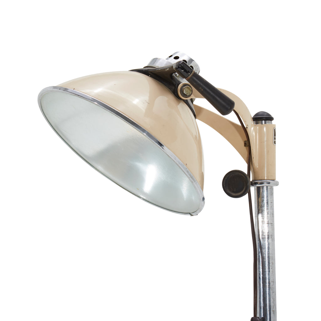 Tan Metal Industrial Spot Light Floor Lamp