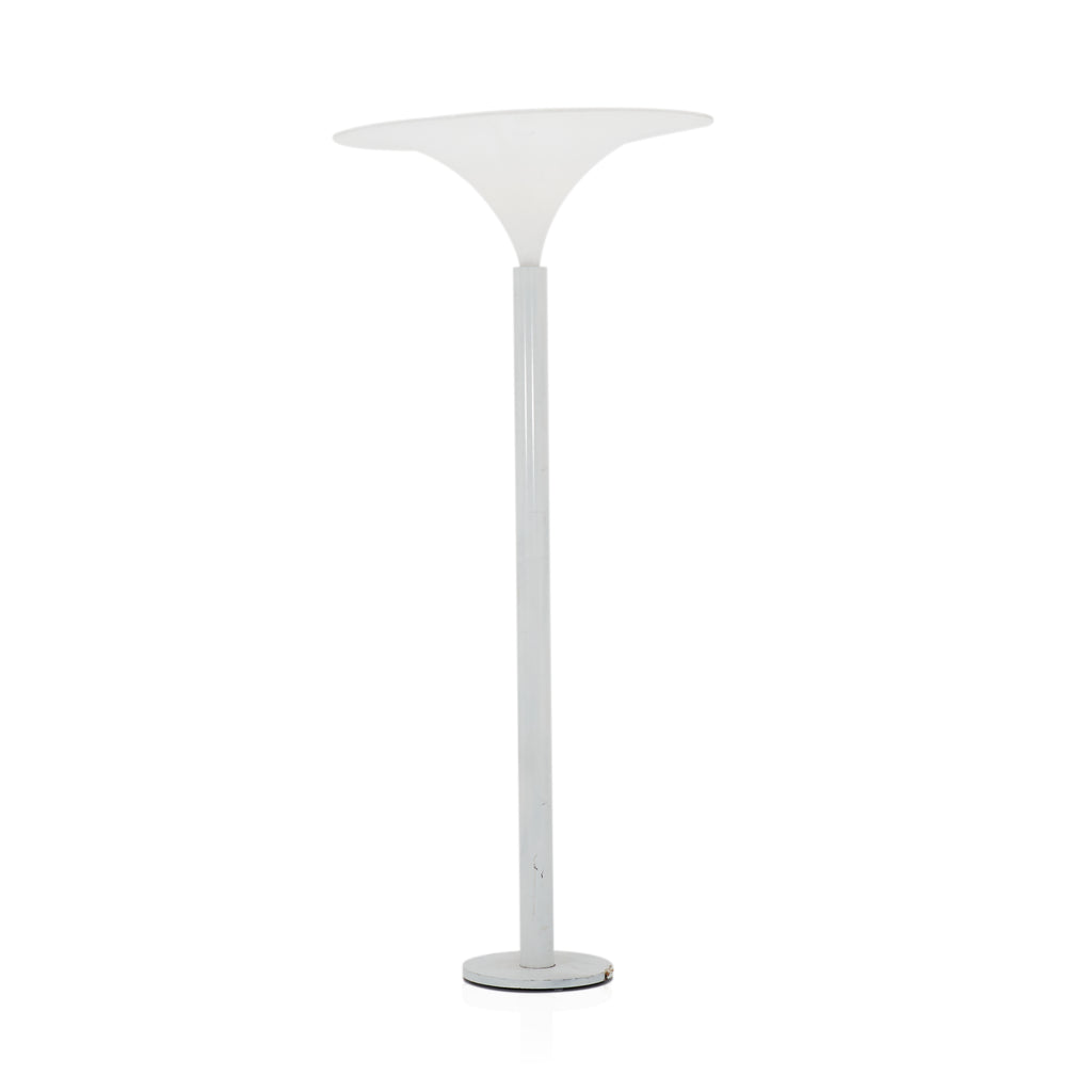 Large White Torchiere Floor Lamp