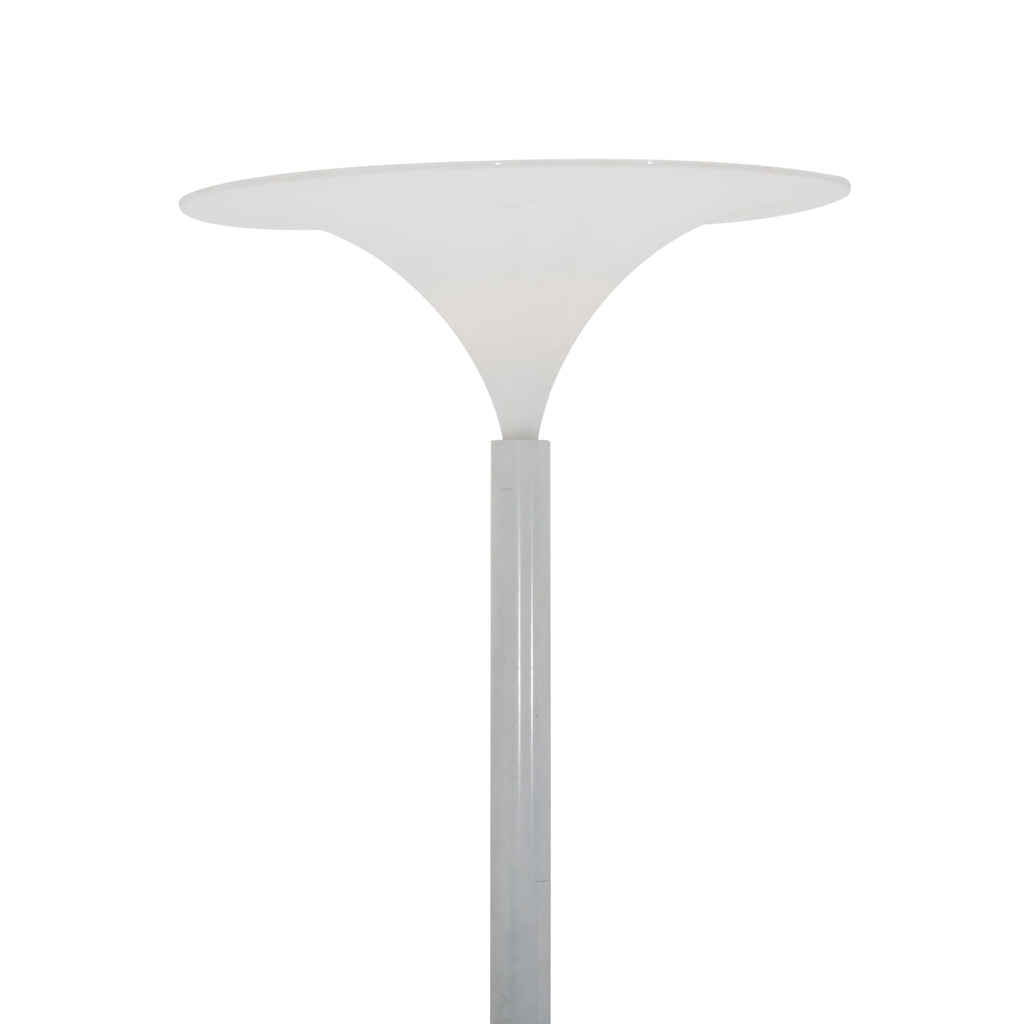 Large White Torchiere Floor Lamp