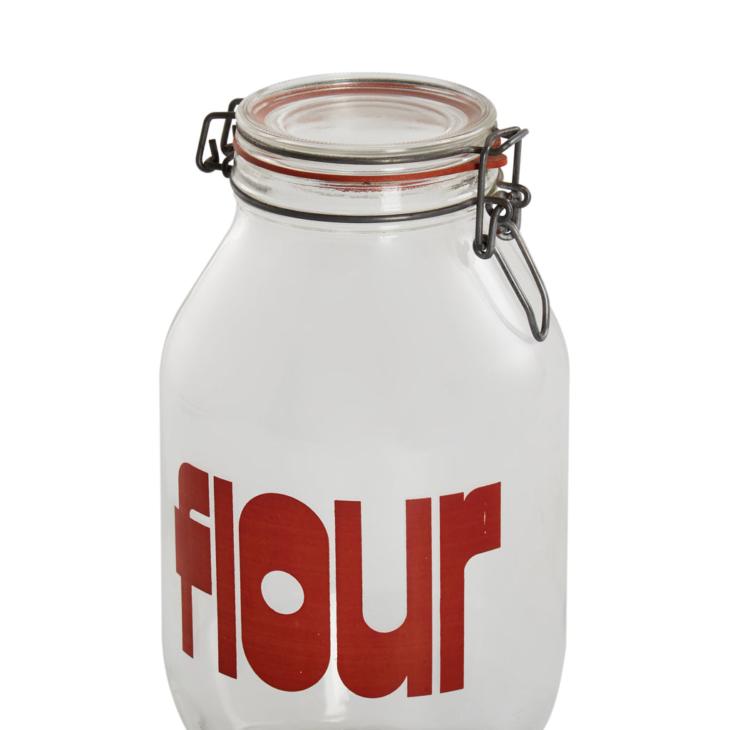 Vintage Glass Flour Jar