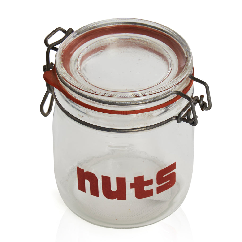 Vintage Glass Nuts Jar