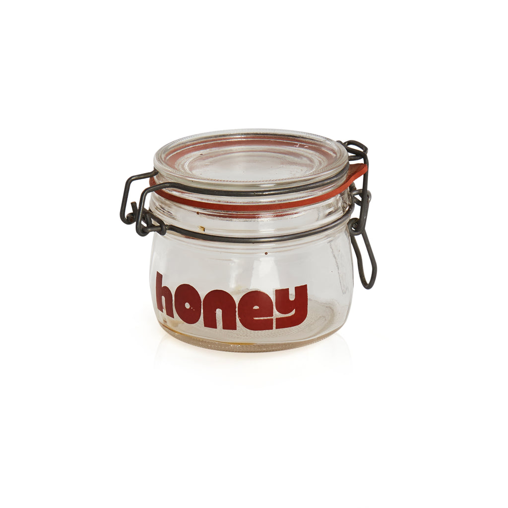 Vintage Glass Honey Jar