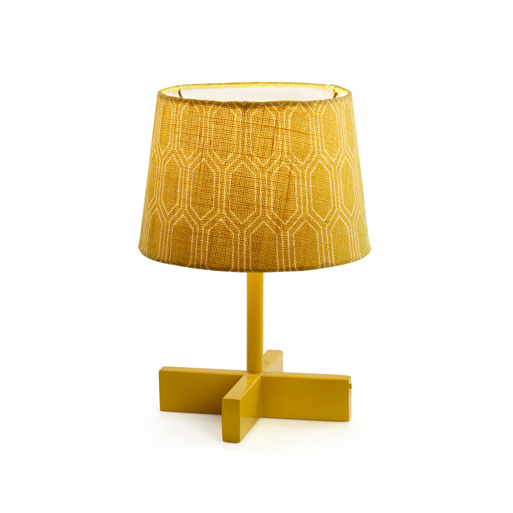 Yellow "X" Base Table Lamp