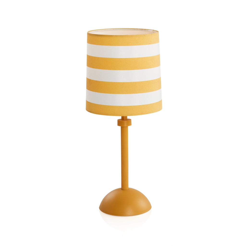Yellow Striped Table Lamp