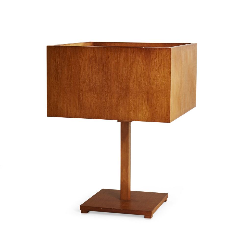 Wooden Square Table Lamp