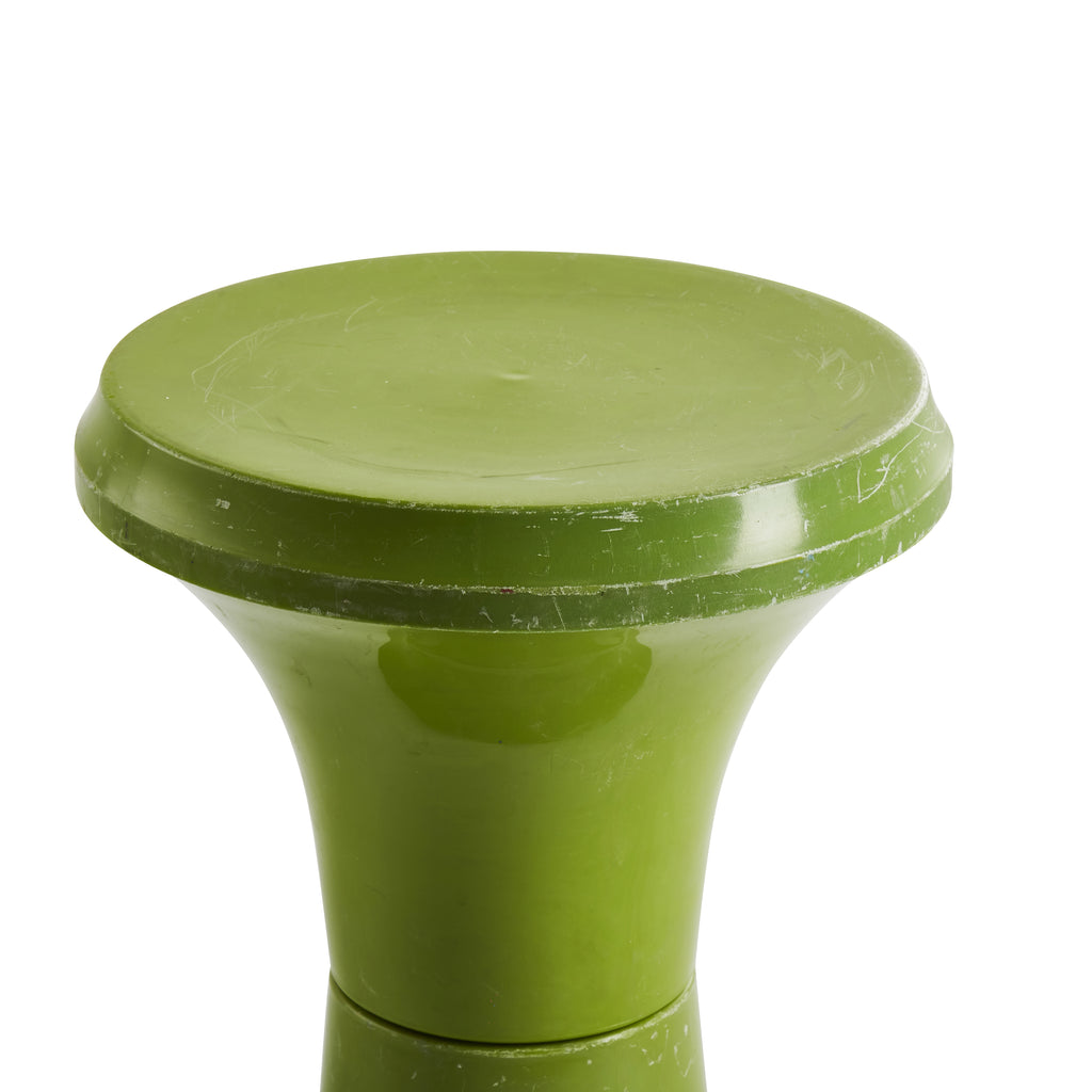 Green Plastic Hourglass Pedestal