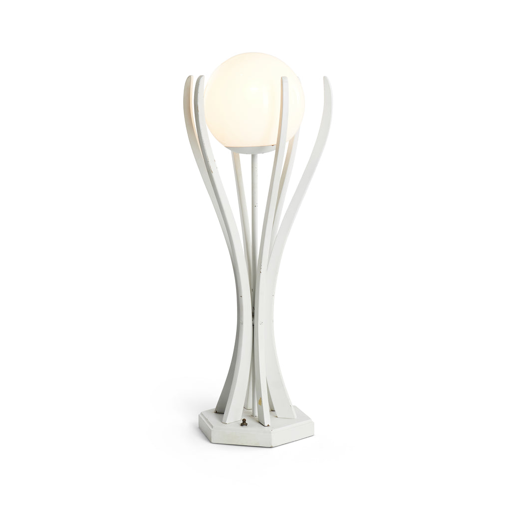 White Modeline Cradle Orb Lamp