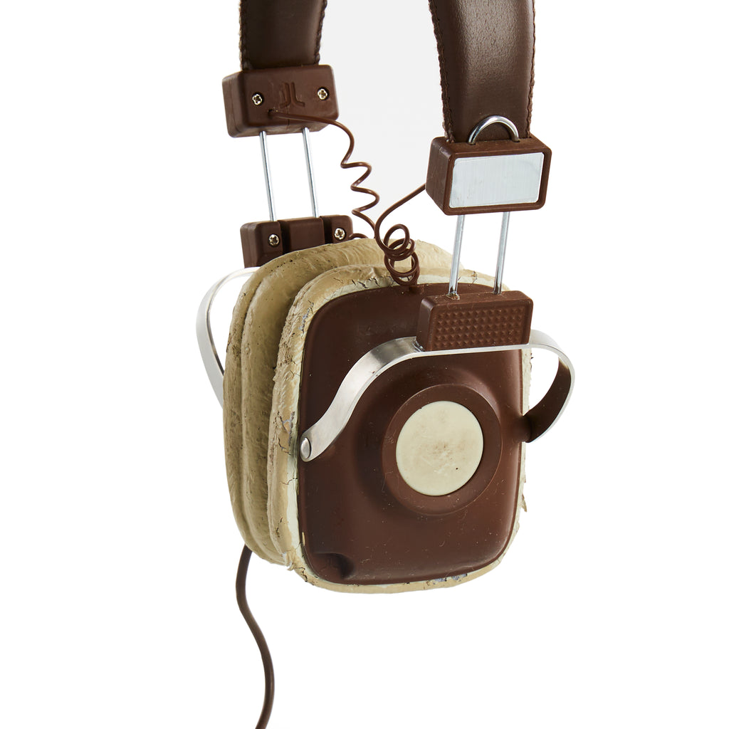 Brown Vintage Over-Ear Headphones