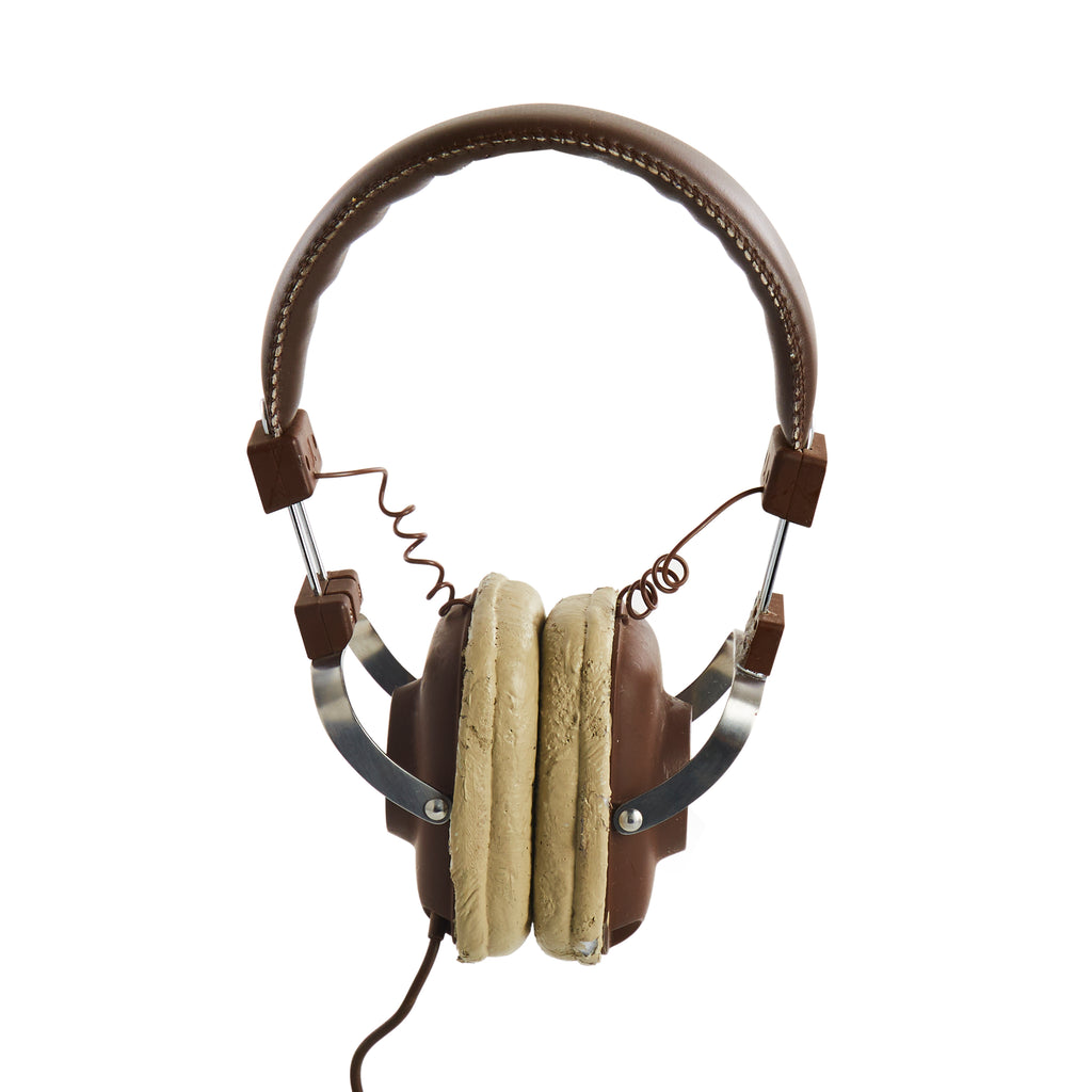 Brown Vintage Over-Ear Headphones