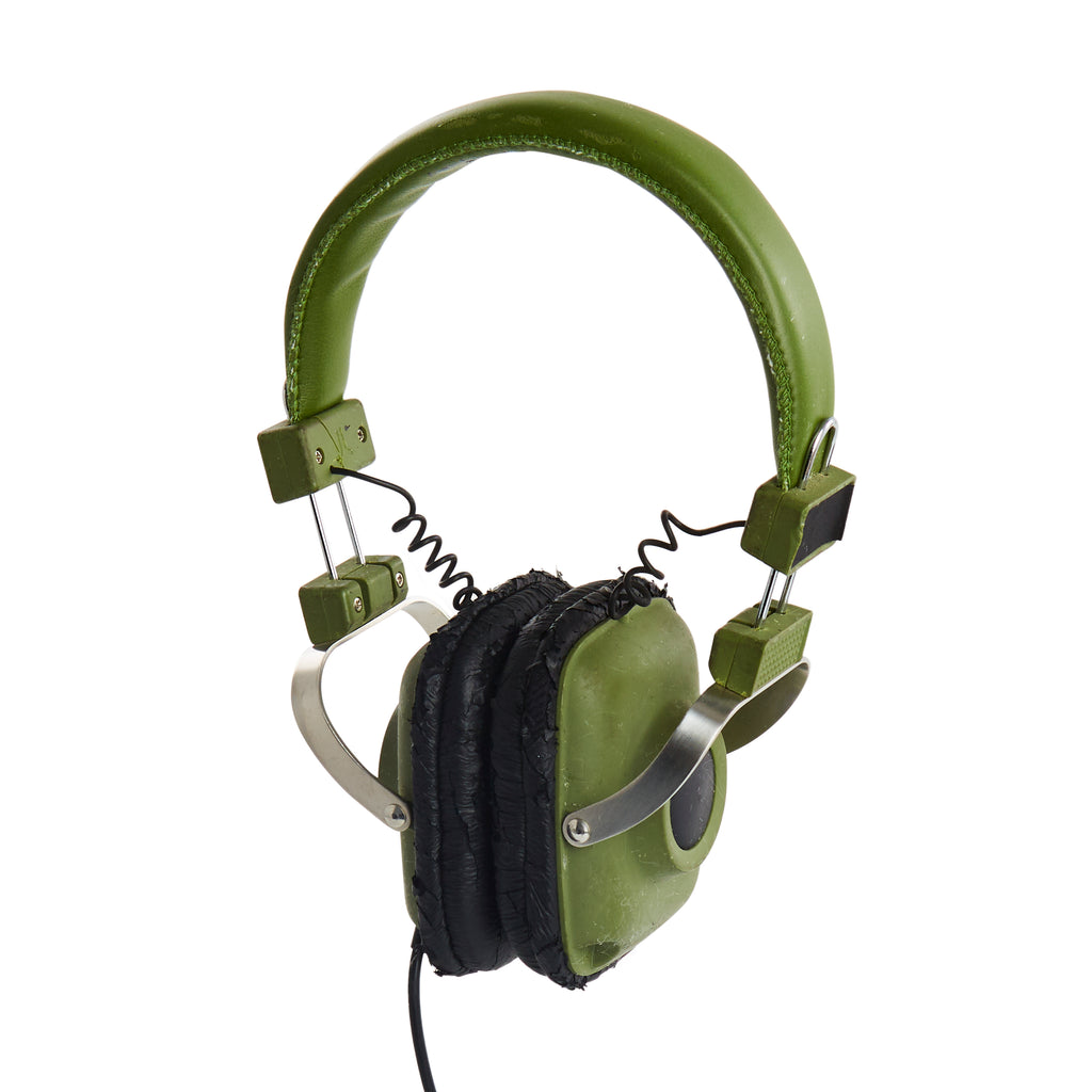 Green Vintage Over-Ear Headphones