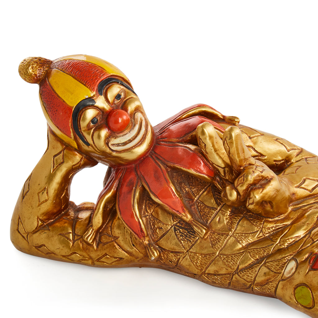 Gold Lounging Clown