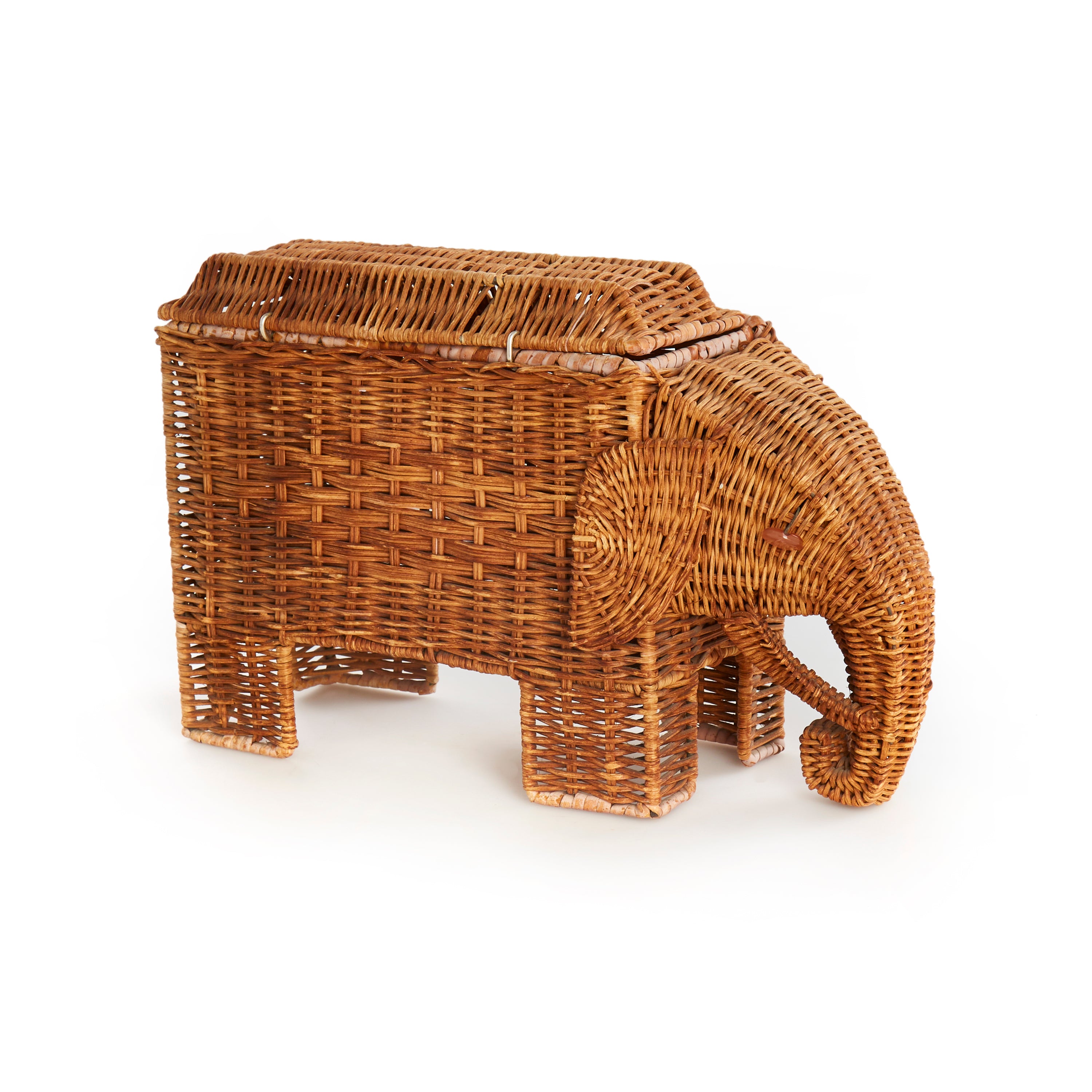 Brown Wicker Elephant Basket - Gil & Roy Props