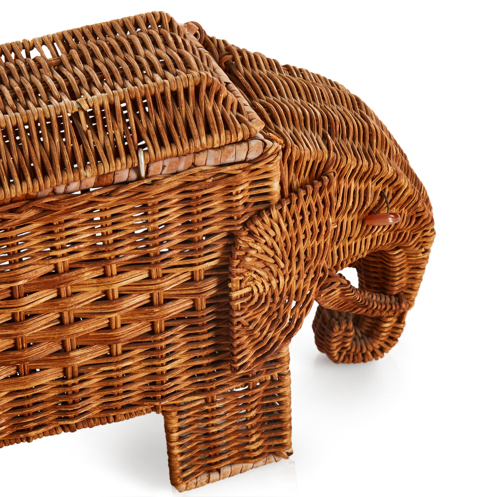 Brown Wicker Elephant Basket