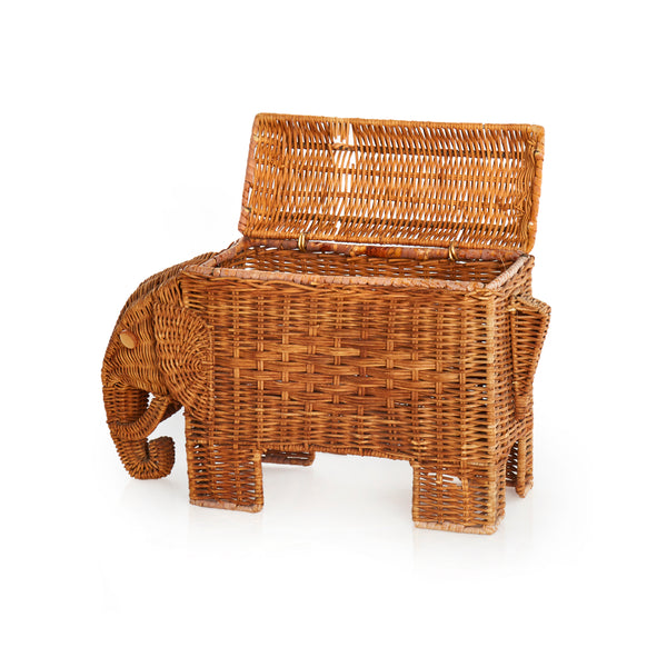 Brown Wicker Elephant Basket - Gil & Roy Props