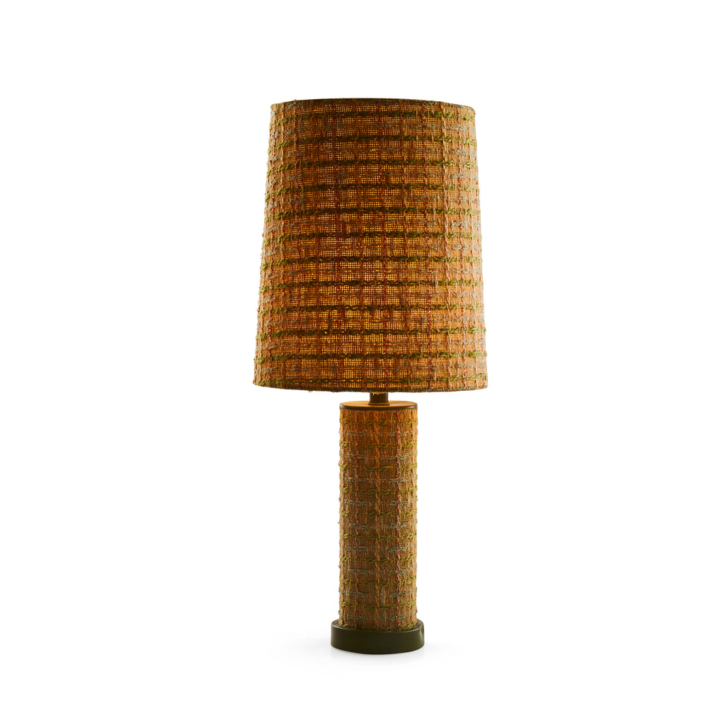 Yellow and Green Fabric Table Lamp