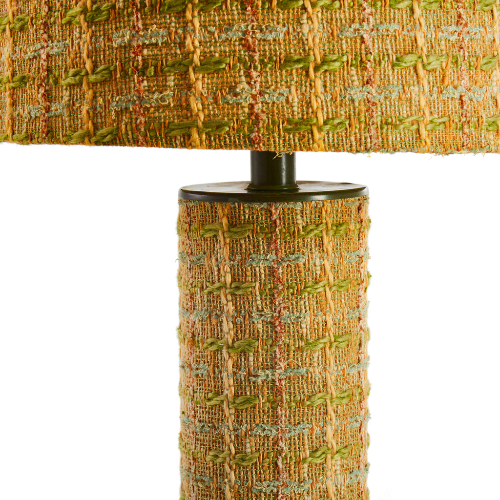 Yellow and Green Fabric Table Lamp