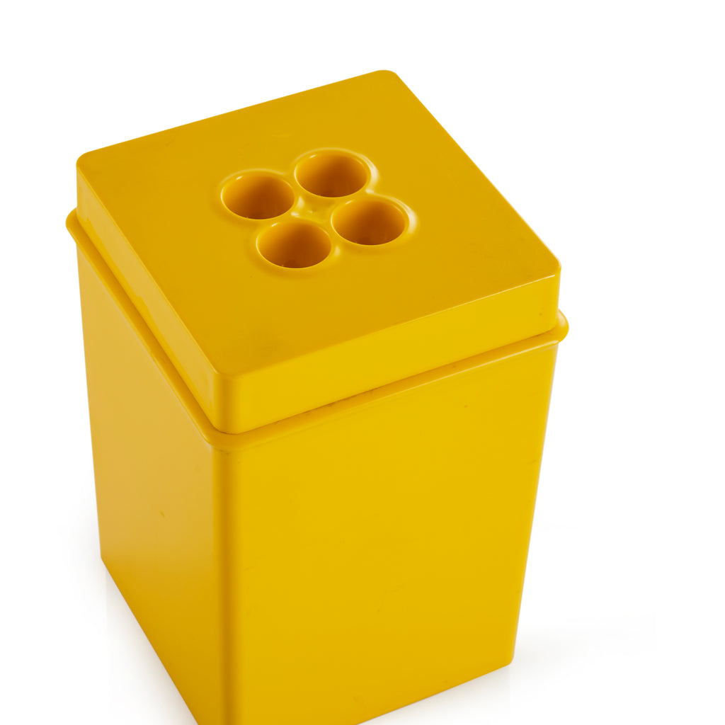 Yellow Plastic Containers with Lids - Set of 2