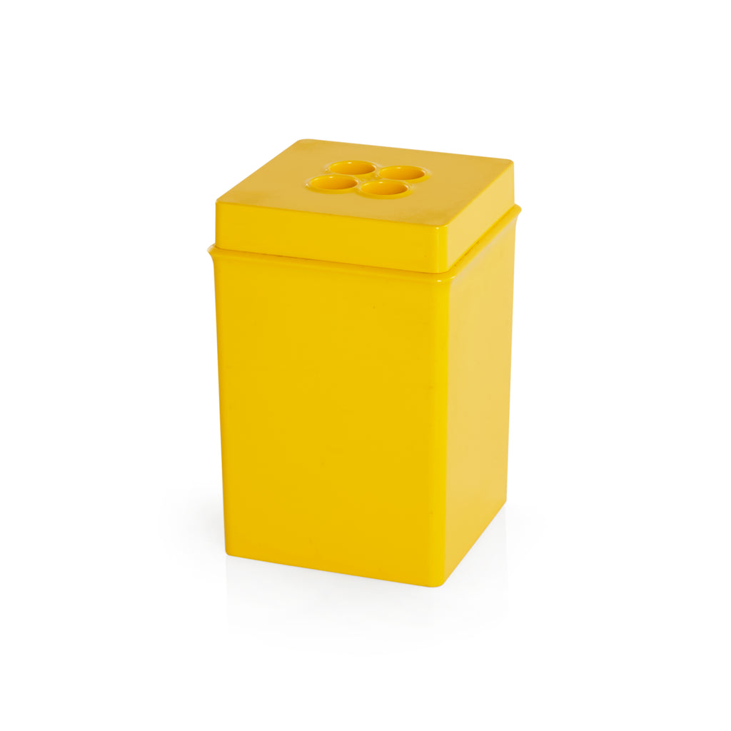 Yellow Plastic Containers with Lids - Set of 2