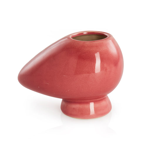 Pink Ceramic Oblong Vase