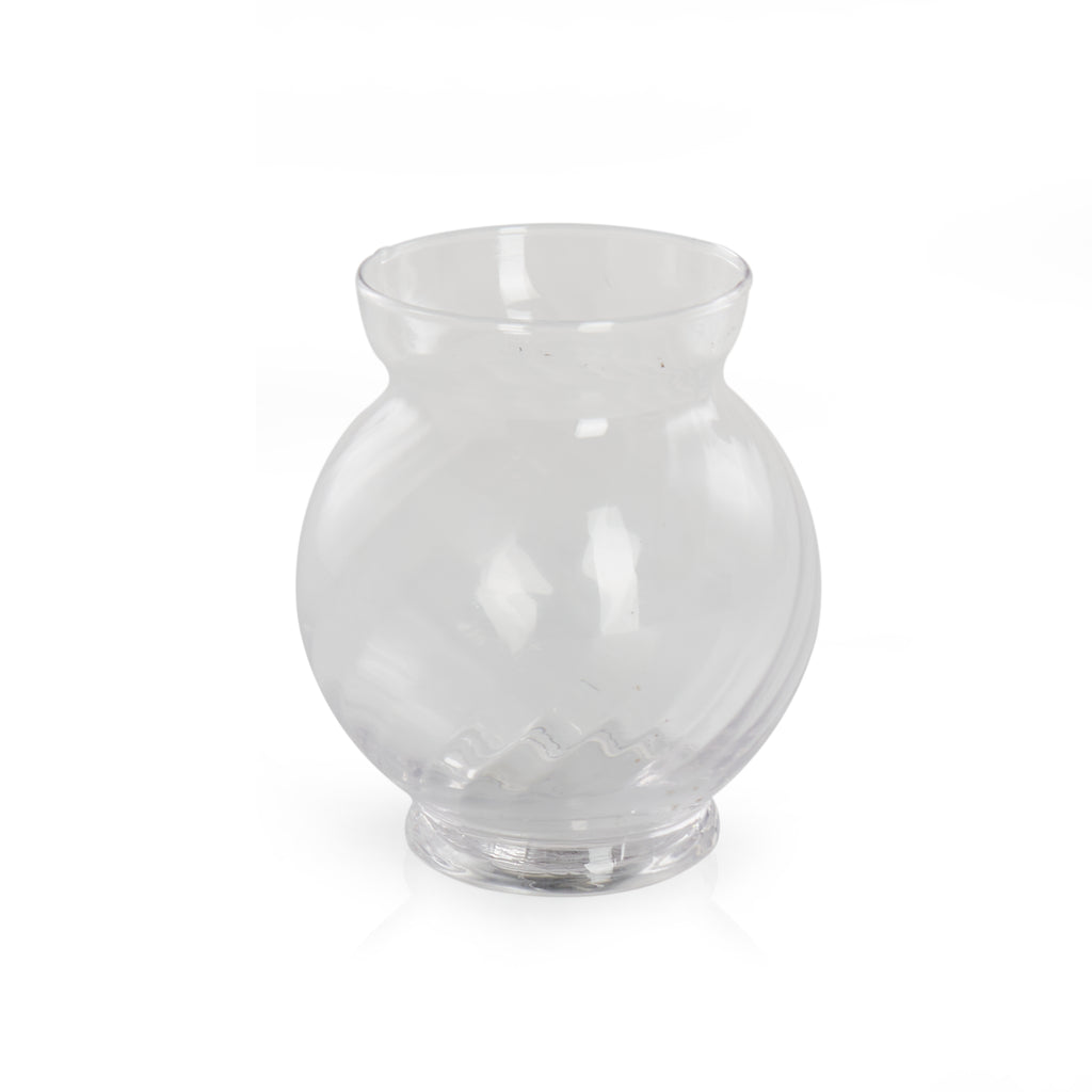 Clear Round Glass Bowl Vase