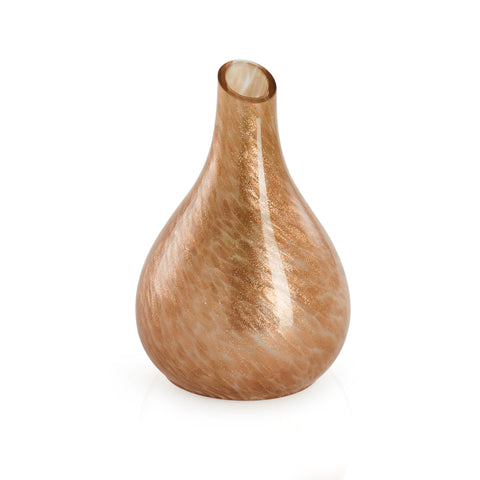 Brown Glitter Glass Vase