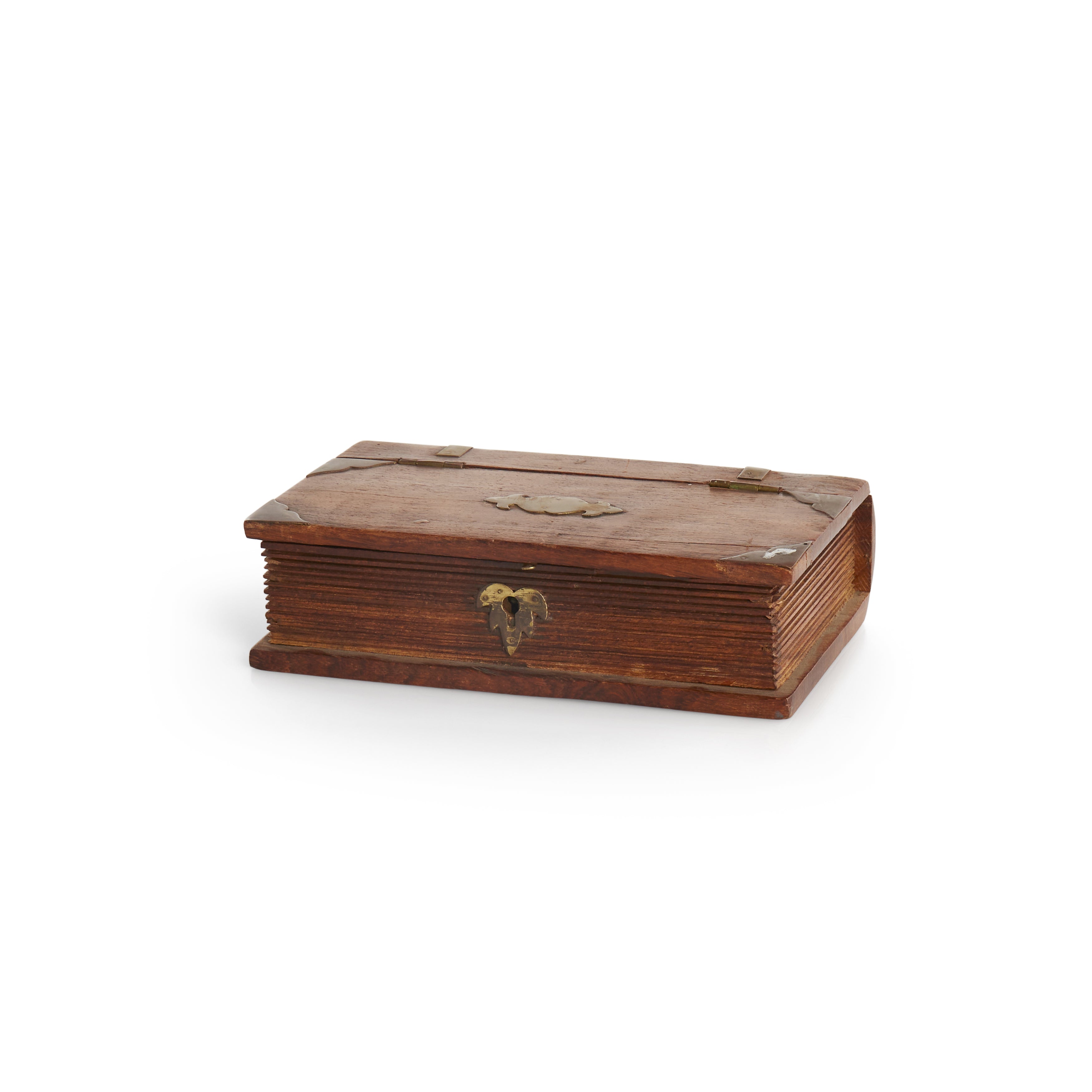 Wooden Box Book Shape, Wooden Storage Box, Vintage Wood Box